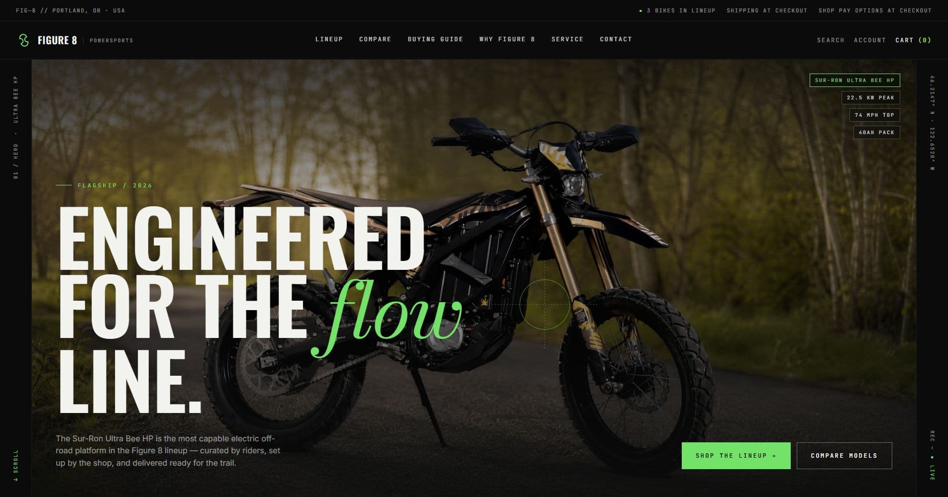 Figure 8 Powersports homepage