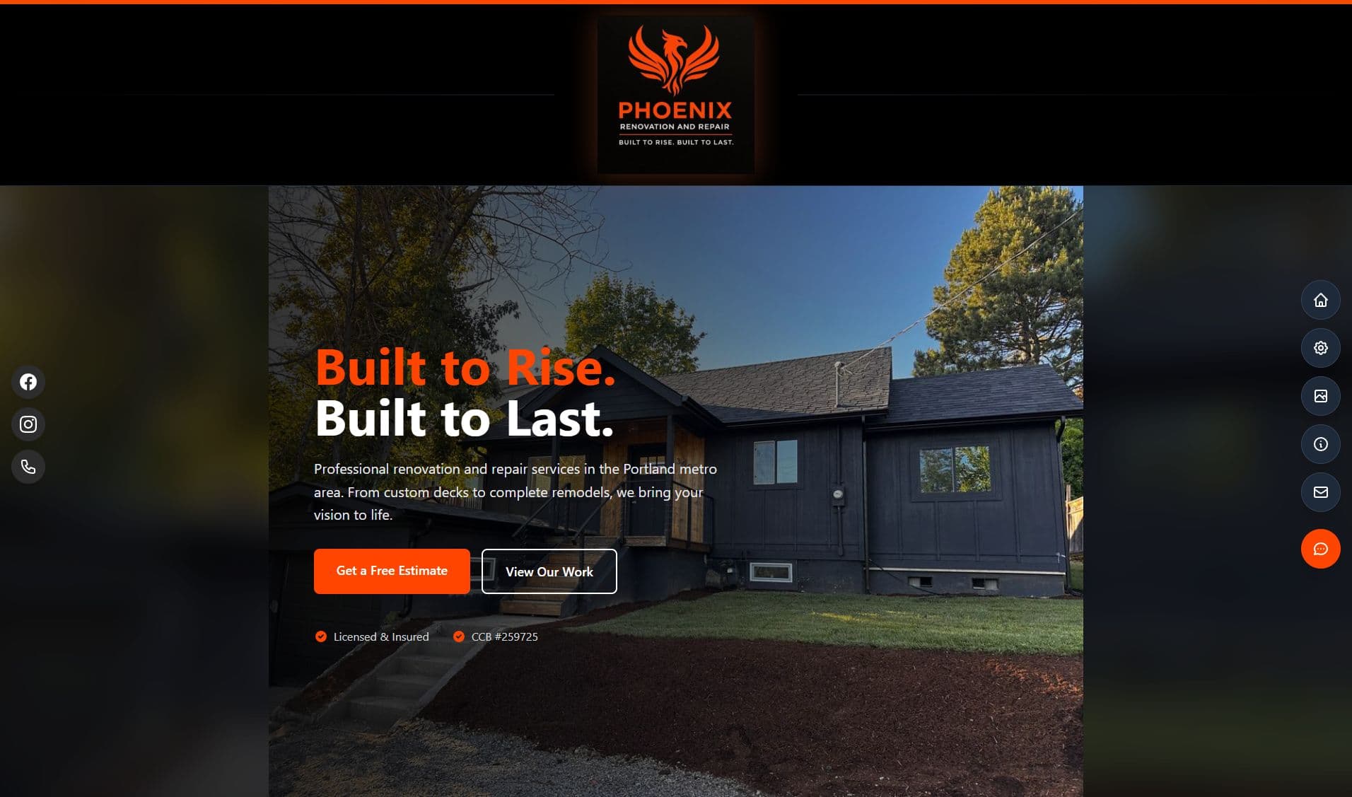 Phoenix Renovation & Repair homepage